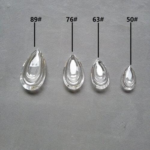 Camal 1PCS 50/63/76/89mm Clear Double Shaped Waterdrop Pendants Crystal Lamp Chandelier Prisms Parts Hanging Home Decor Lighting
