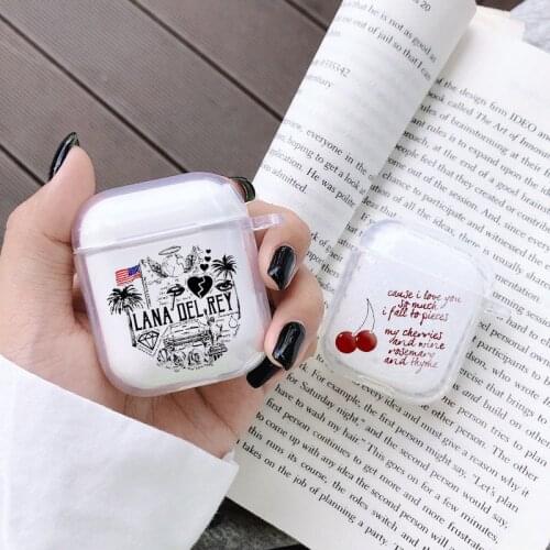 Lana Del Rey Lust for Life Silicone TPU Cover For Apple airpods 1 2 Case Wireless Earphone Accessories For Air Pods Clear Coque