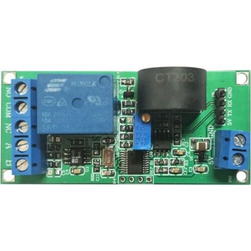 Taidacent AC Current Transmitter RS485 Acquisition Non Contact Current Detector AT Command MODBUS Overcurrent Protection