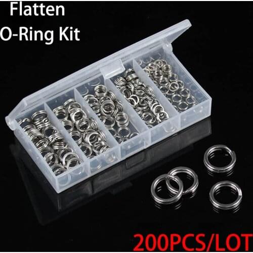 Double/Split/Connecting Ring Blank Lure Stainless Steel Strengthen For Fishing Accessoies/Tackle High Quality 200pcs Mixed River