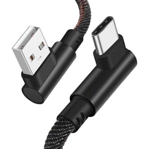 USB Type C Cable 90 degree elbow for Samsung Galaxy S10 S9 S8 Plus USB C Charger USB Cable for Xiaomi mi 10 Huawei P30