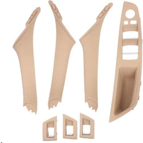 Left Hand Drive LHD For BMW 5 series F10 F11 Gray Beige Black Car Interior Inner Door Handle Panel Pull Trim Cover