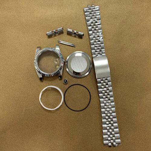 Watch accessory set case 36mm stainless steel bracelet five baht mineral glass assembly 2813 automatic movement
