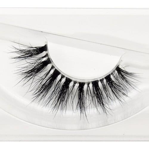 Visofree Mink lashes Handmde eyelashes Medium volume lashes Transparent band Natural curly lashes False eyelashes ciliosos F42
