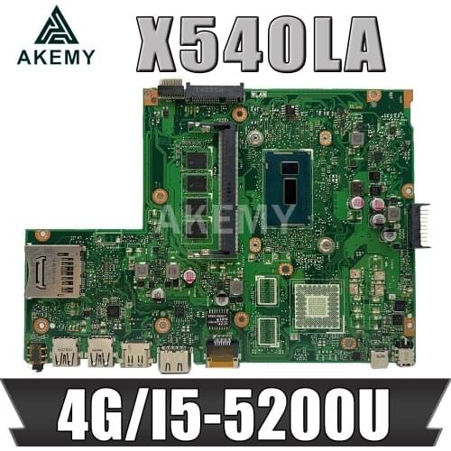 New 90NB0B00-R00050 X540LJ REV2.1 Mainboard For ASUS X540LA F540L A540L Laptop Motherboard 4G/I5-5200U GMA