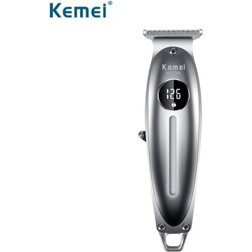 Kemei New all-metal professional clipper for barber hair trimmer LCD Display men electric beard shaver 0mm hair cutting machine