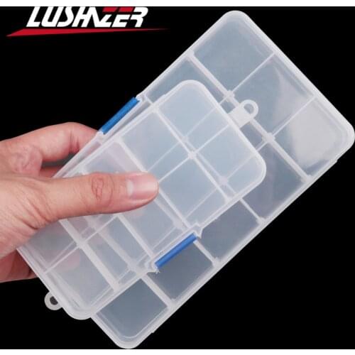 10 /15 Compartments Fishing Tackle Plastic Waterproof equipment Fish Lure fishing box for fishing Baits Adjustable Storage Box