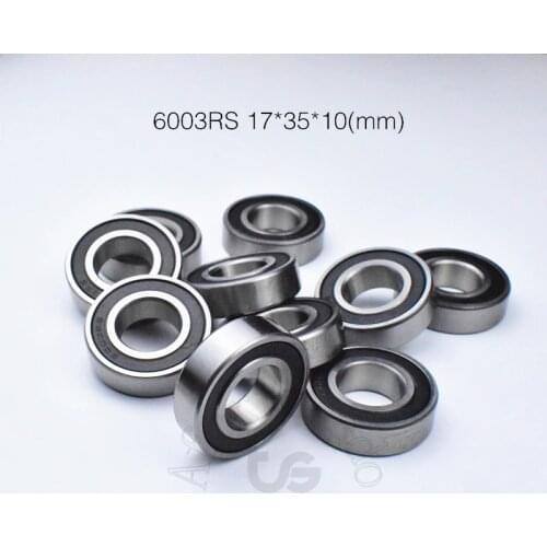 6003RS 17*35*10mm 1piece bearing 6003 6003RS rubber sealing chrome steel deep groove bearing