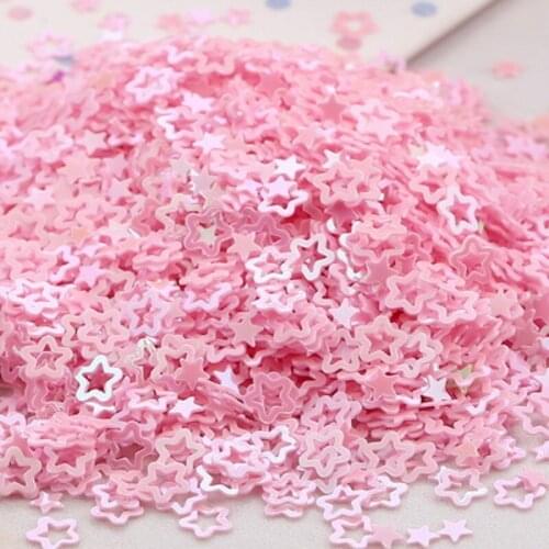 3mm Hollow Flower pink star shape PVC loose Sequins Paillettes Nail Art manicure Women Diy wedding decoration confetti 10/20g