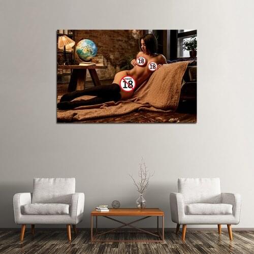 Sexy Model Beautiful Girl Retro Style Poster Wall Art Pictures for Living Room Home Decor Unframed Canvas Painting