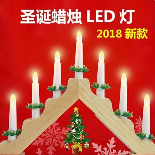 Christmas candle arch light European bridge light battery box light candle light ornaments creative Christmas decoration