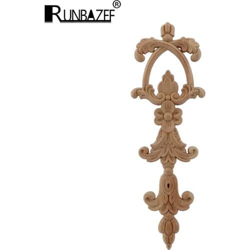 RUNBAZEF European Style Woodcarving Decal Home Decoration Accessories Furniture Carved Applique Window Door Decor