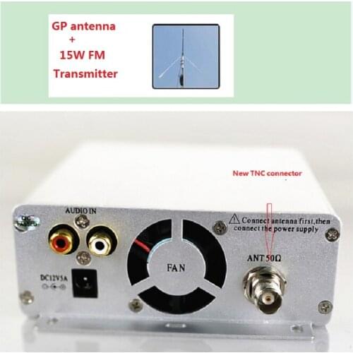 S T-15BV2 1.5/15W 87MHz-108MHz PLL FM Transmitter Stereo FM Broadcast Radio Station