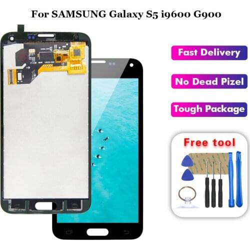 For Samsung Galaxy S5 SM-G900A G900P G900V LCD Display Touch Screen Assembly Replacement