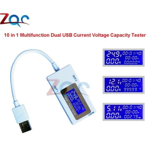 USB Current Voltage Capacity Tester Capacity Tester Meter Mobile Power Detector Battery Test Volt Current Voltage Detect Charger