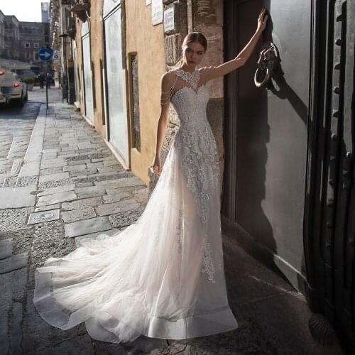 UZN Elegant Ivory A-Line Sweetheart Lace Appliques Wedding Dress Hot Sale Sleeveless Beading Bridal Gown Plus Size Wedding Gowns