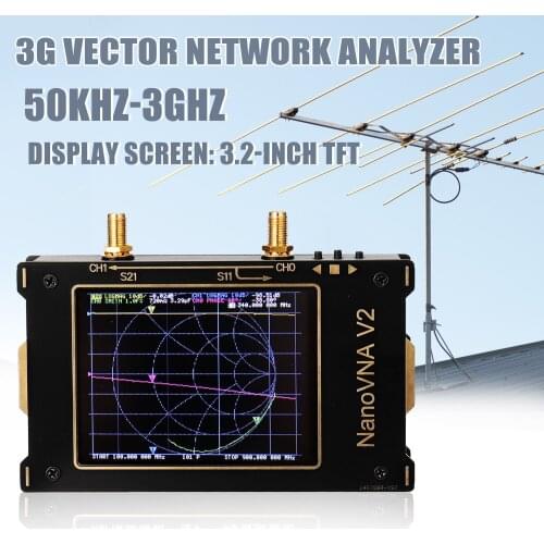 3.2Inch Large Screen 3G Vector Network Analyzer S-A-A-2 NanoVNA V2 Antenna Analyzer Shortwave HF VHF UHF Measure Duplexer Filter