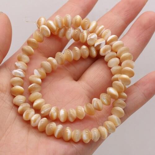 1pc Natural Shell Beads Spacer Abacus Beads for Fashion Jewelry Making DIY Necklace Bracelet Gifts Accessories