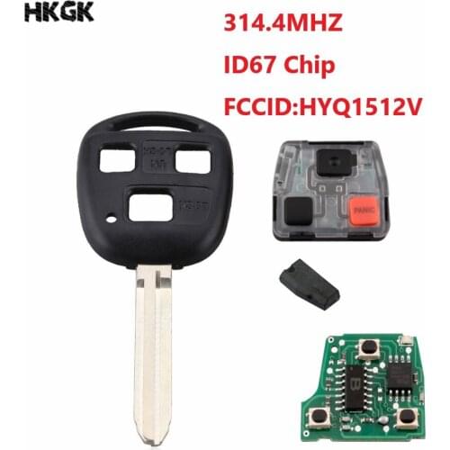 314.4Mhz Car Remote key Fob For Toyota HYQ1512V Lexus 2003 2004 2005 2006 2007 2008 2009 GX470 2003-2008 LX470 4D67 Chip Car key