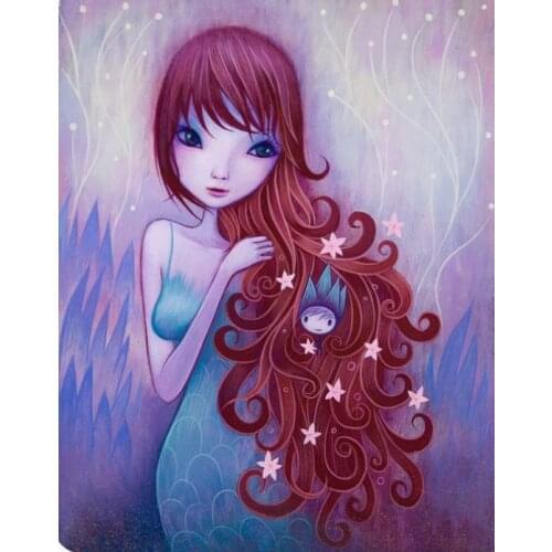 5D DIY Diamond Painting Kit Cartoon Cute Girl Portrait Full Square/Round Diamond Embroidered Mosaic Set Home Decoration