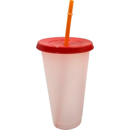 700ml Water Cup Eco-friendly Leakproof PP Color Changing Straw Cup Supplies for Dorm