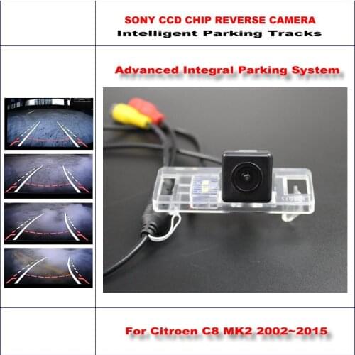 Auto Rear Camera For Citroen C8 MK2 2002-2015 Backup Reverse Intelligent Parking Tracks NTSC RCA AUX HD SONY CCD CAM