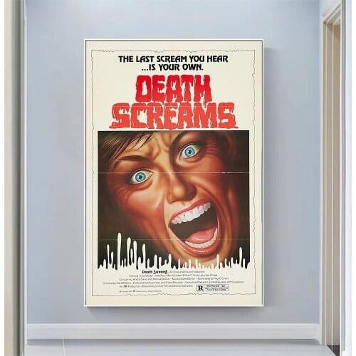 CP1040 Death Screams Classic Hot Movie Print Silk Fabric Poster Indoor Wall Art Decor Gift
