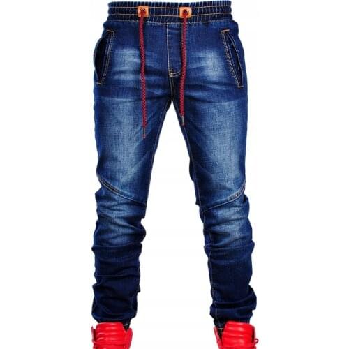 Mens Jeans slim fit Classic Style Denim Elastic Slim Fit Black Jean Pants Male Brand Casual Elastic Waistline Business Blue Tro