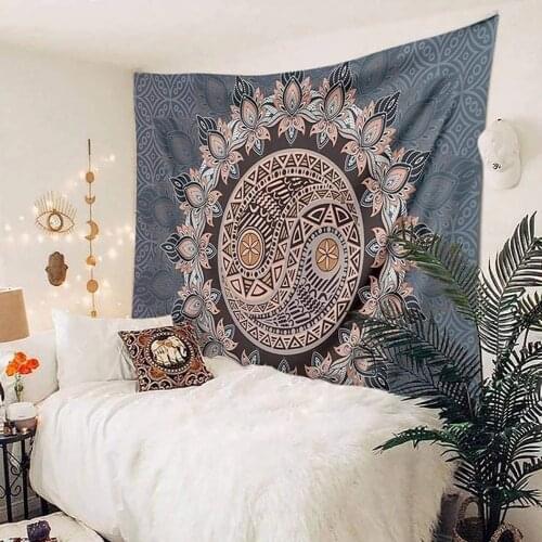 Mandala Tapestry Floral Bohemian Yin Yang Wall Hanging Tapestries Wall Decor Tapiz for Bedroom Dorm Living Room Boho Decor