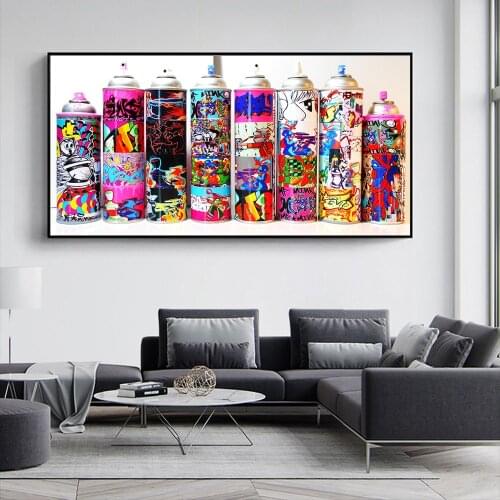 Graffiti Art of Spray Can Collection Canvas Paintings On the Wall Art Posters And Prints Street Art Pictures Home Decor Cuadros
