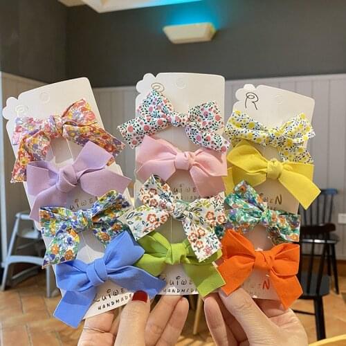 Cute Princess Baby Women Girls Bow Headdress Korean Fairy Fabric Hair Clips Accessories Ornament Barrettes Hairpins