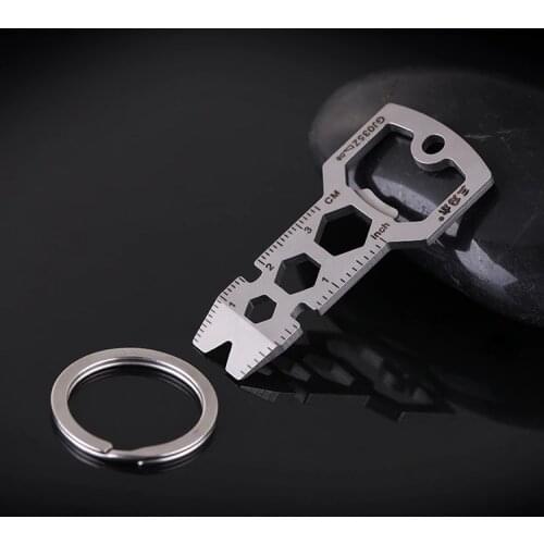 Sanrenmu Multi Tool EDC Tool Keychain with Wrench Nail Puller Spoke Spaner Bottle Opener GJ021D
