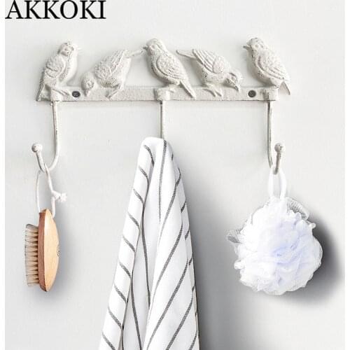 Wall Hanger Coat Hook Door Back Towel Hook Multi Function Row Hook Bathroom Iron 1 Pcs Metal