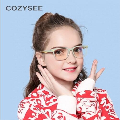 Kids Glasses Anti Blue Blocking Light Boy Girls Children Computer Glasses tr90 Flexible Eyeglass Frames For 7-12 Years Old