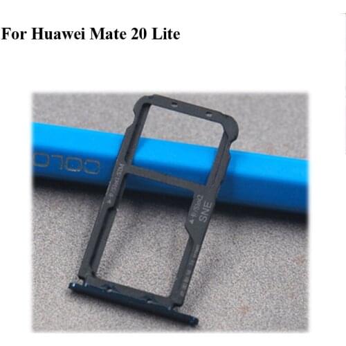 For Huawei Mate 20 Lite Original Sim Card Holder Tray Card Slot Mate20 Lite Sim Card Holder Mate 20lite Replacement Parts