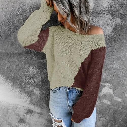 Autumn Pullovers Sweater Women 2021 Fashion Solid Off Shoulder Sweater Elegant Knitted Casual Loose Streetwear Sweaters Sweter