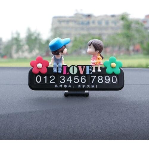 Couple Luminous Phone Number In Parking Lot License Plate Temporary Parking Sign Temporary Parking Card Phone Number Card Board