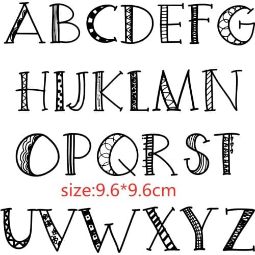 Capital Letters Transparent Silicone Clear Stamp Rubber Sheet Cling Scrapbooking DIY Cute Pattern Photo Album Decor