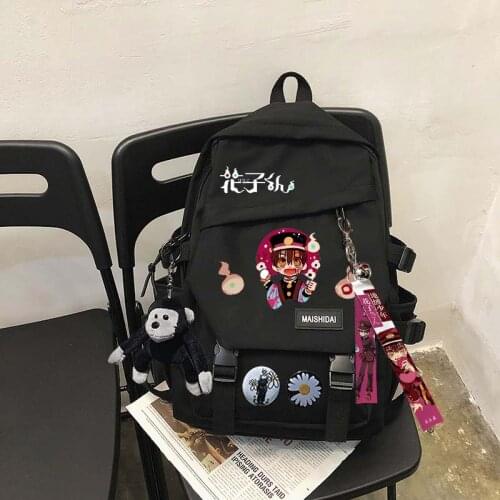 Anime Toilet-Bound Jibaku Shounen Hanako-Kun Hanako Kun Cosplay Student School Backpack Unisex Fashion Bags Travel Laptop Gifts