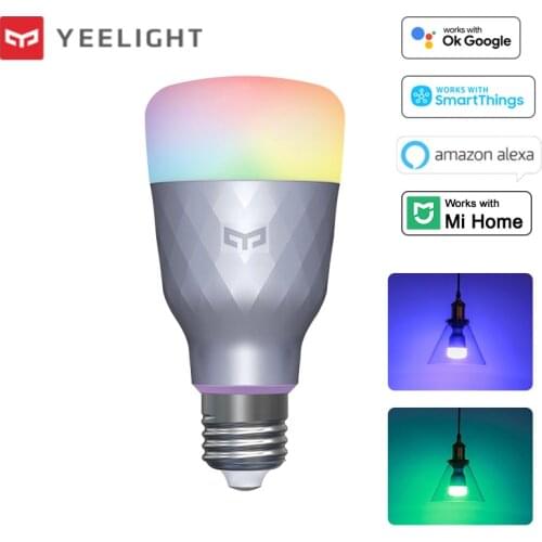 Yeelight Smart LED Bulb 1SE Colorful Light RGBW 110V 220V 6W E27 Dimmable Lamp App Voice Control Work with Google Mi Home Alexa