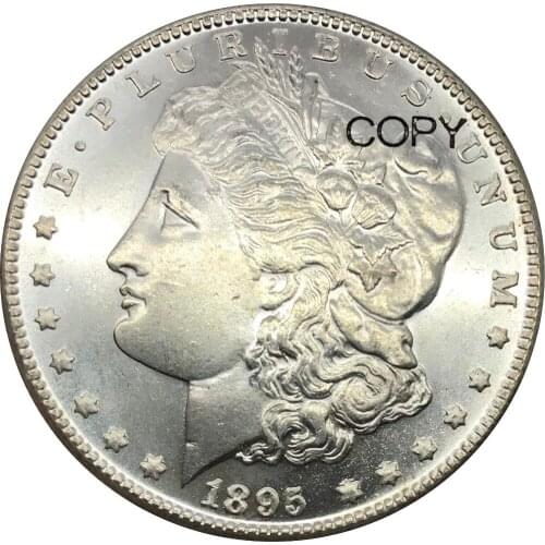 Untied States 1895 o 1 One Dollar Morgan Dollars Cupronickel Silver Plated Copy Coins