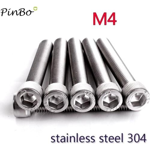 50Pcs M4 DIN912 Socket Head Cap Screws Hexagon Hex Socket Screw 304 Stainless Steel