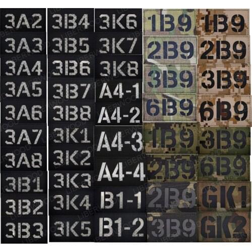 Call Sign Patch Infrared Muiticam CP 1B9/2B9/3B9/6B9 Tactical Military Badges Reflective A4-1,A4-2,A4-3,A4-4 IR PATCH armband