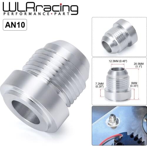WLR RACING - Top Quality Aluminum AN10-AN Straight Male Weld Fitting Adapter Weld Bung Nitrous Hose Fitting WLRSL617-7210
