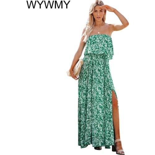 Летние платья с открытыми плечами WYWMY China At AliExpress