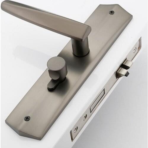 Pearl Black Mute Room Door Lock Handle American Style Interior Door Knobs Lock Anti-theft Gate Lock Furniture Hardware