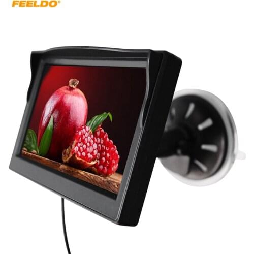 FEELDO 1Set 5 Inch TFT LCD Display Windshield LCD 5" Car Monitor For Reversing Backup Camera DVD VCR #AM4574