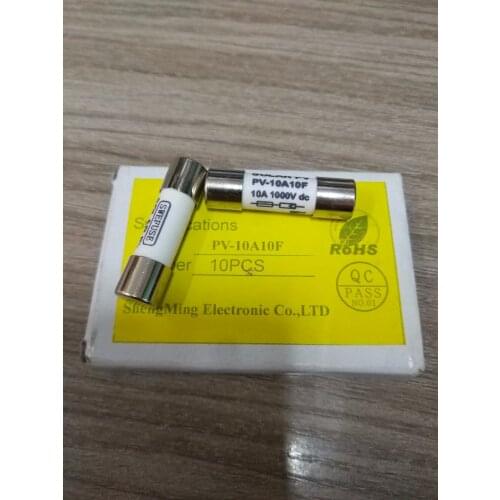 10pcs 10A 1000 V 10*38mm PV Solar Sicherung Metalllegierungen fur Solar Power Kits System Schutz