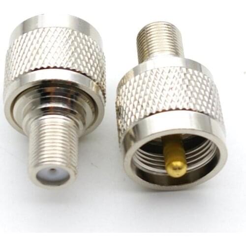 10pcs copper UHF PL-259 Male Plug to F Type Female RF Coaxial Coax Adapter