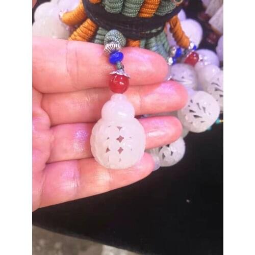 100% natural hetian White jade Pendants Handcarved hollow Pendant jade pendant men women pendants jade gift for friends jewelry